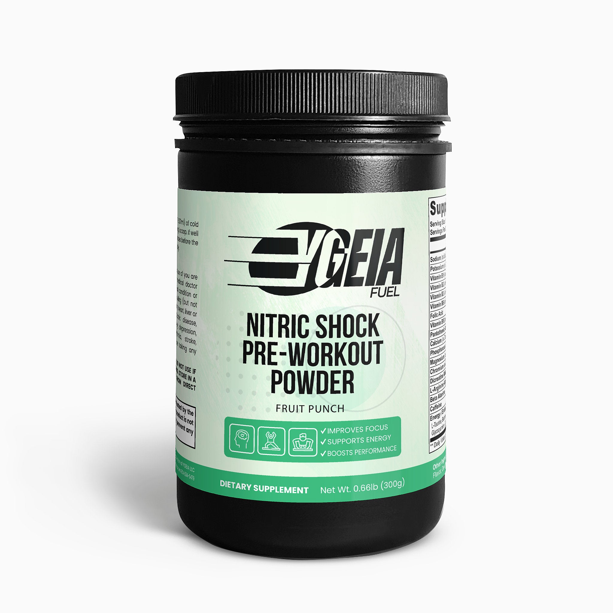 YGEIA Nitric Shock – Advanced Pre-Workout Power (Fruit Punch)