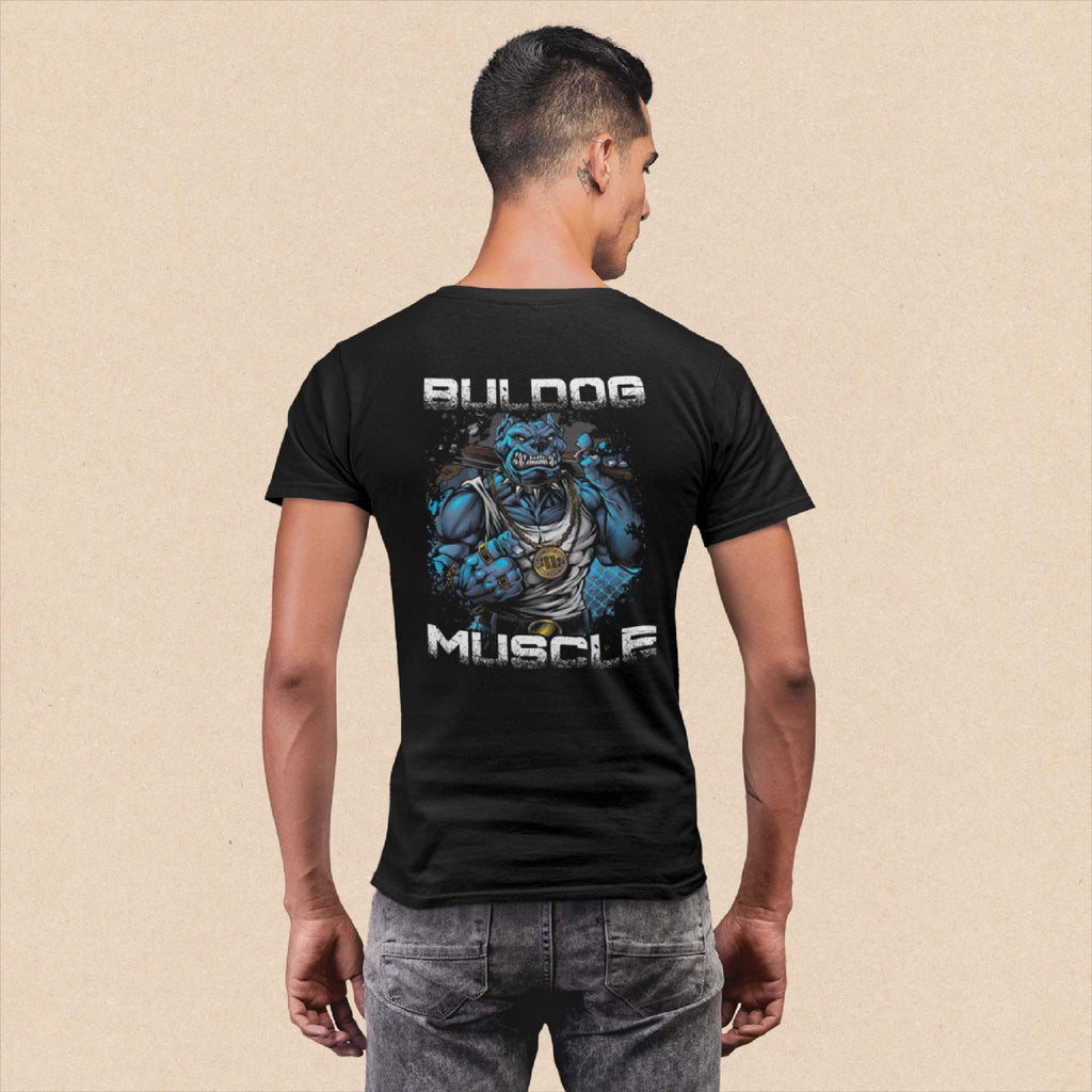 Bulldog Muscle Black Unisex T-Shirt