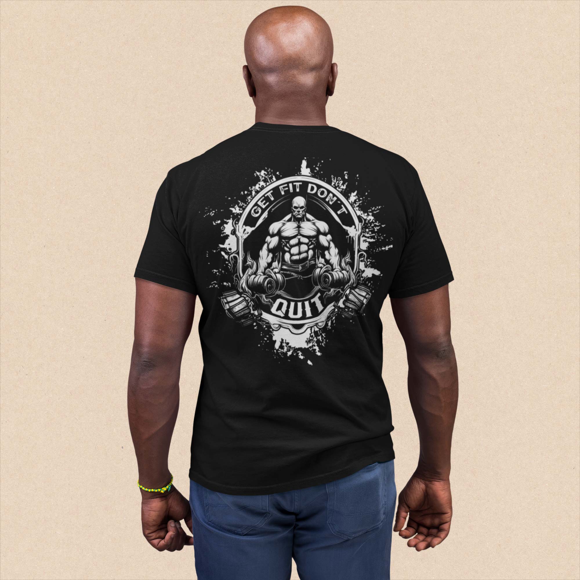Get Fit Black Unisex T-Shirt