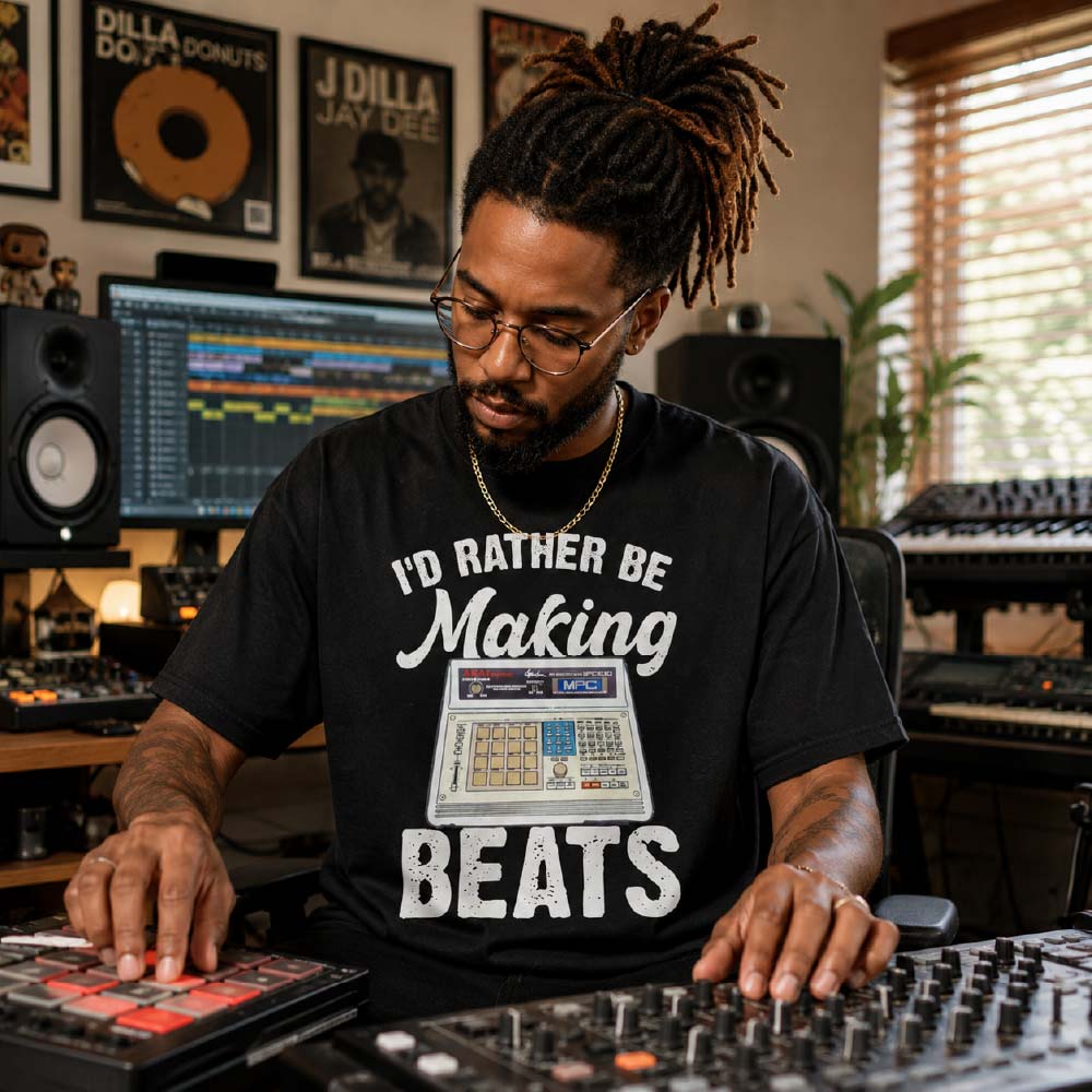 I'd Rather Be Making Beats – Premium Graphic T-Shirt