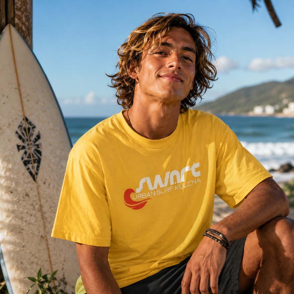 Swart Urban Surf Kulcha Logo T-Shirt
