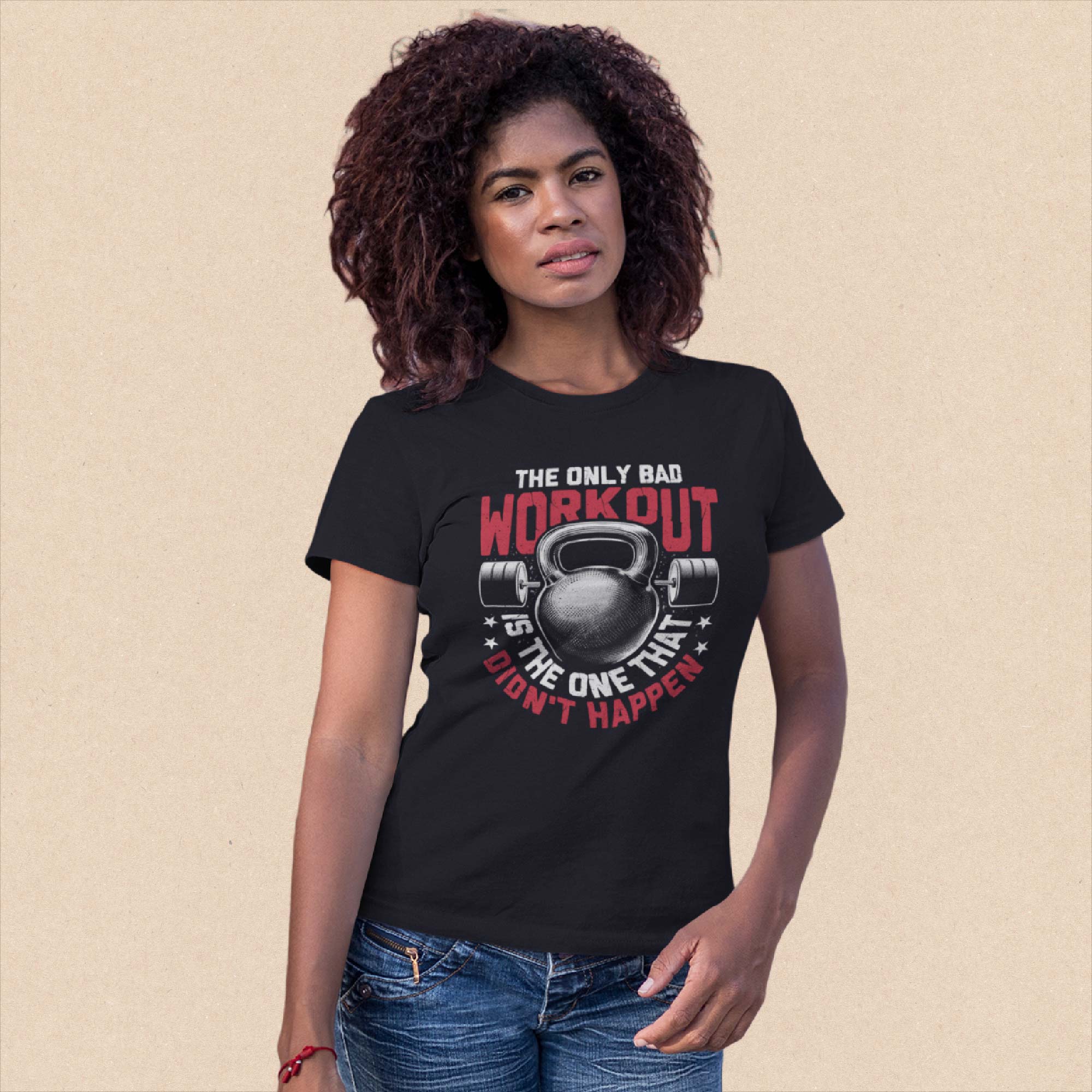 The Only Bad Workout Is The One That Didn't Happen - Black Unisex T-shirt