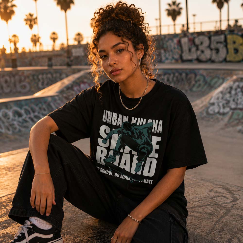 Skate or Ride Black Unisex T-Shirt