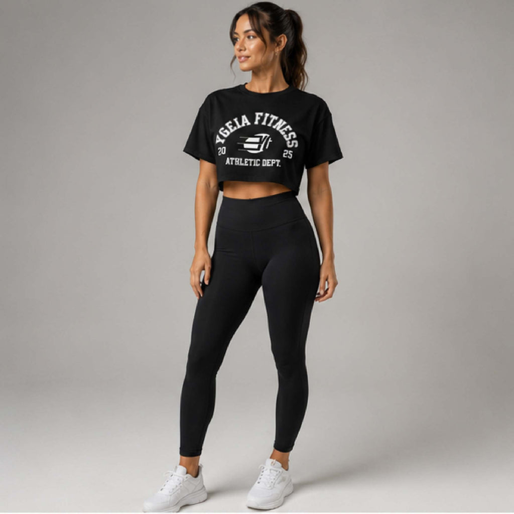 YGEIA Women's Athletic Dept. Crop Top Tee